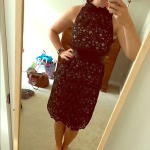 Banana Republic black lace dress